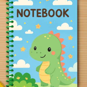 Cute Dinosaur School Notebook – A5 Size | Kids Stationery