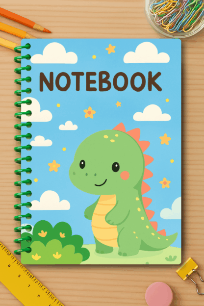 Cute Dinosaur School Notebook – A5 Size | Kids Stationery