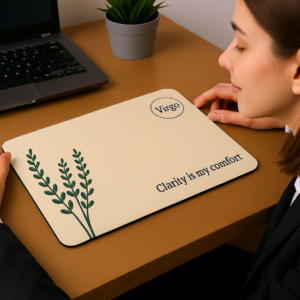 Virgo Mouse Pad – “Clarity Is My Comfort” Botanical Design