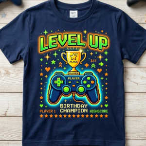 Level Up T-Shirt – Birthday Champ Edition