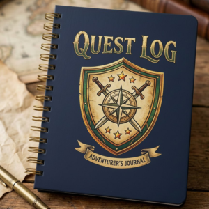 Quest Log Notebook – Birthday Champ Spiral Edition