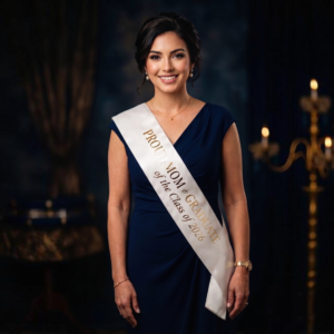 Proud Mom Graduation Sash — Miss Universe Style