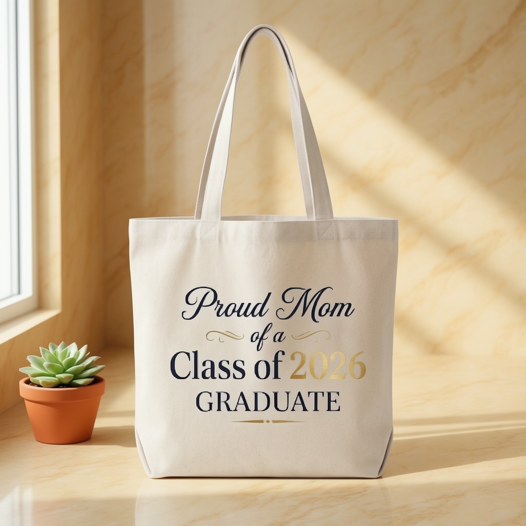 Proud Mom Graduation Tote Bag - Image 3
