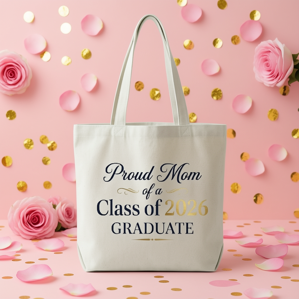 Proud Mom Graduation Tote Bag - Image 2