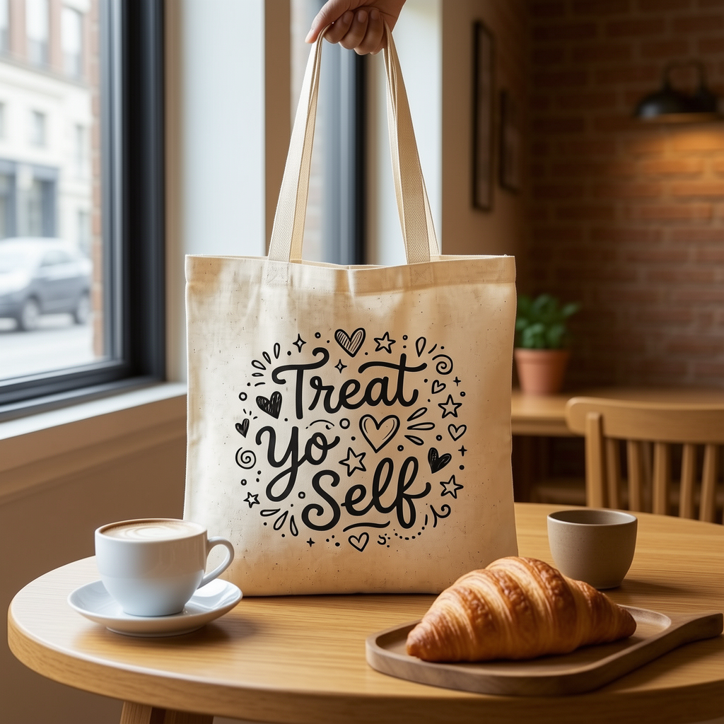 Treat Yo Self Always - Custom Tote Bag - Image 3