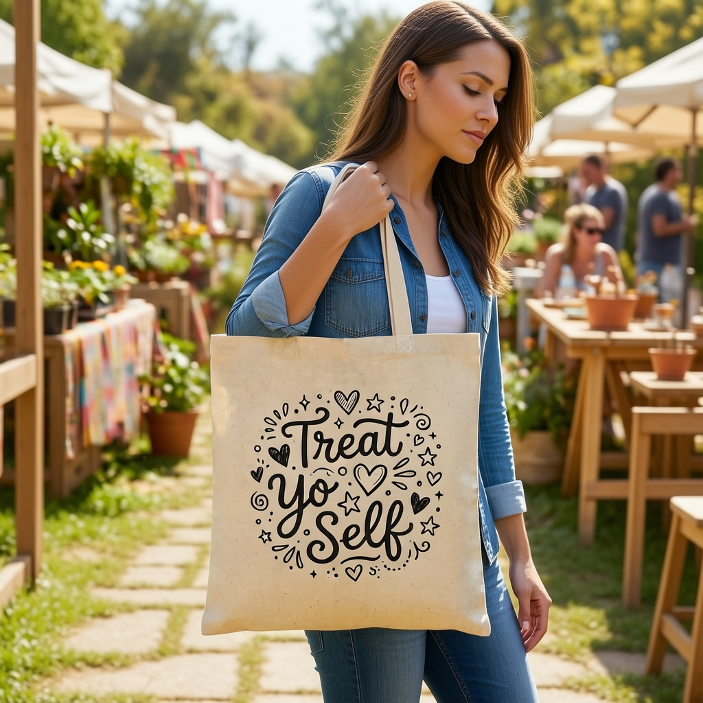 Treat Yo Self Always - Custom Tote Bag - Image 2