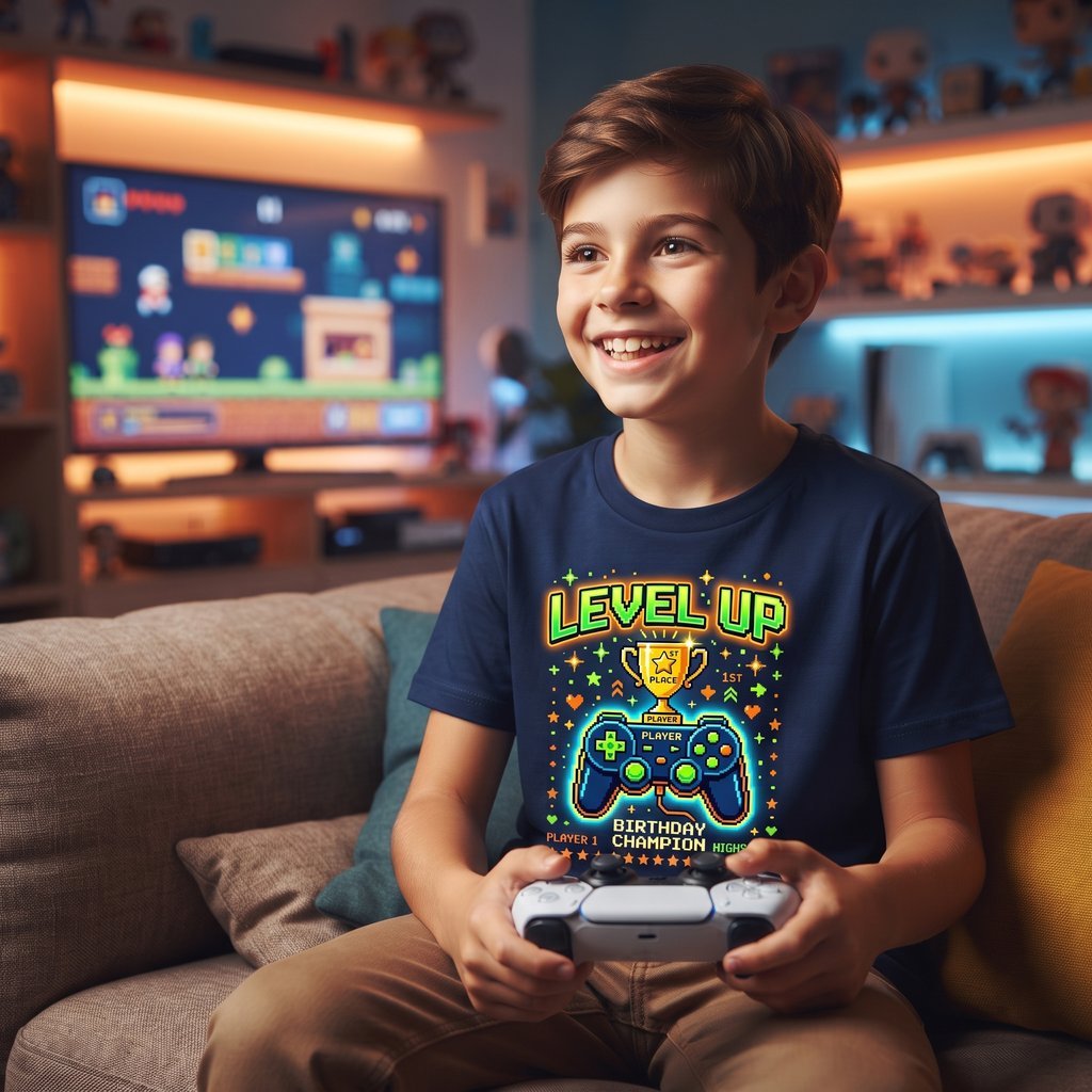 Level Up T-Shirt – Birthday Champ Edition - Image 3
