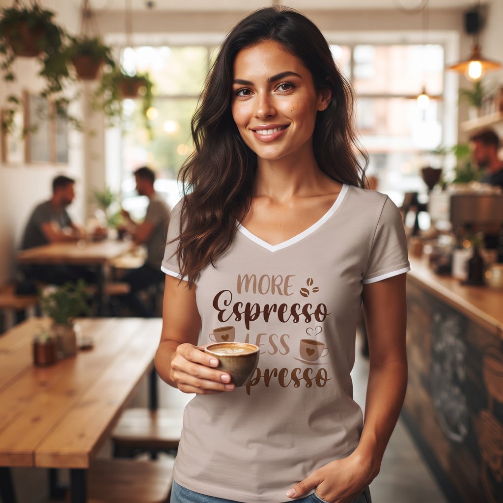 More Espresso, Less Depresso Women’s T-Shirt - Image 2