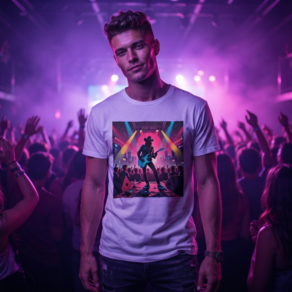 Synthwave Concert Scene Retro T-Shirt - Image 2