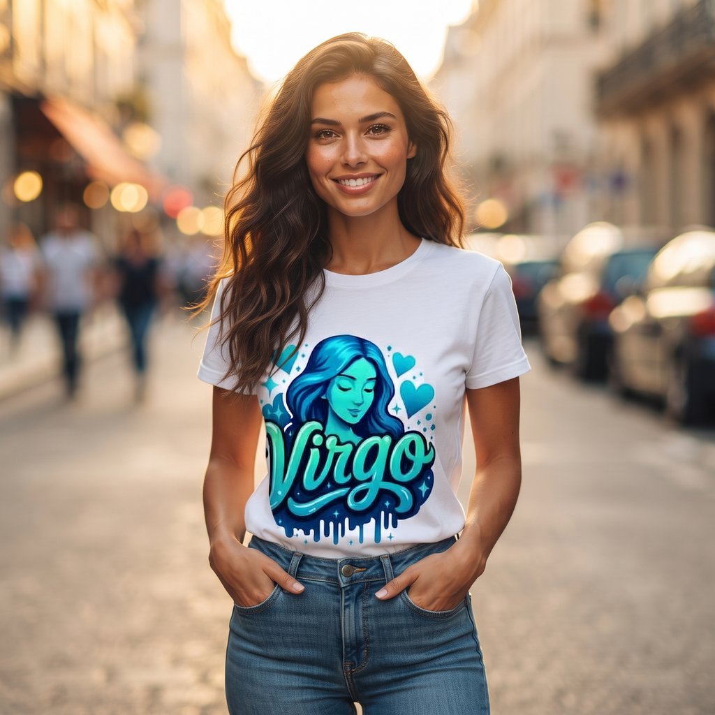 Virgo Zodiac T-Shirt | Cosmic Series by Print Arti - Image 3