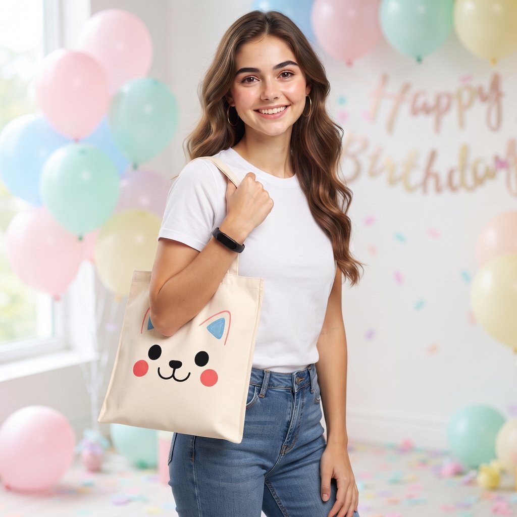 Birthday Buddy Tote Bag – Animal Face Edition - Image 3