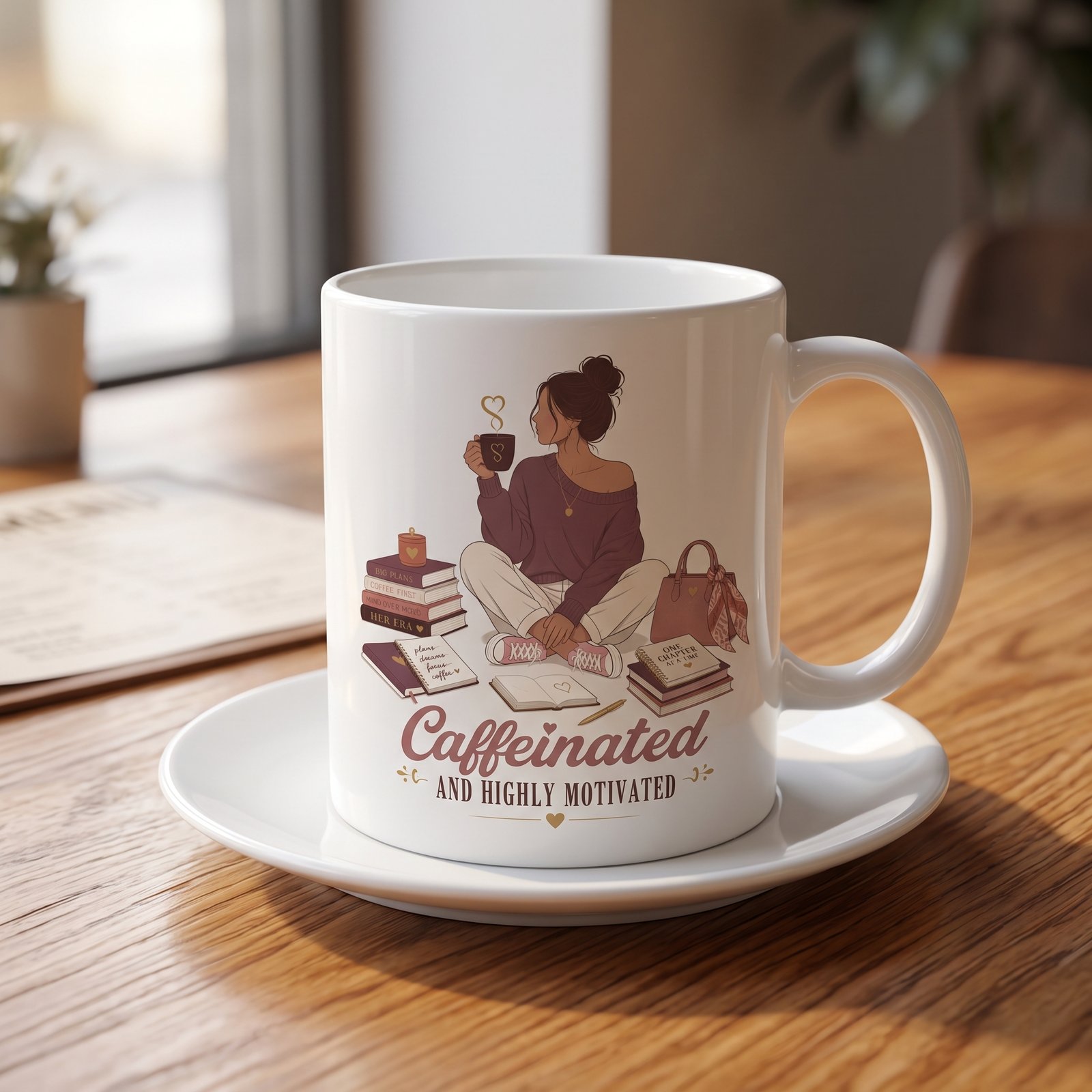 Women & Coffee Ceramic Mug — 11oz - Image 4