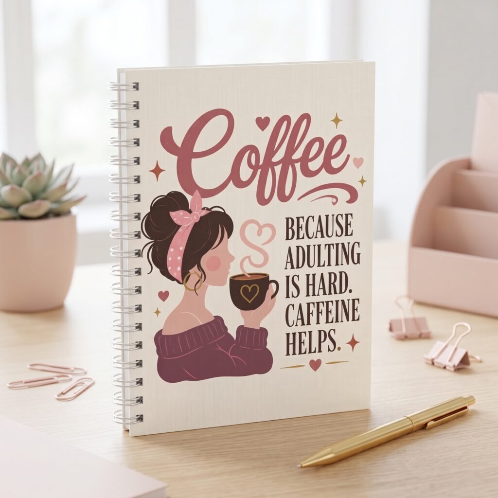 Women & Coffee A5 Spiral Notebook